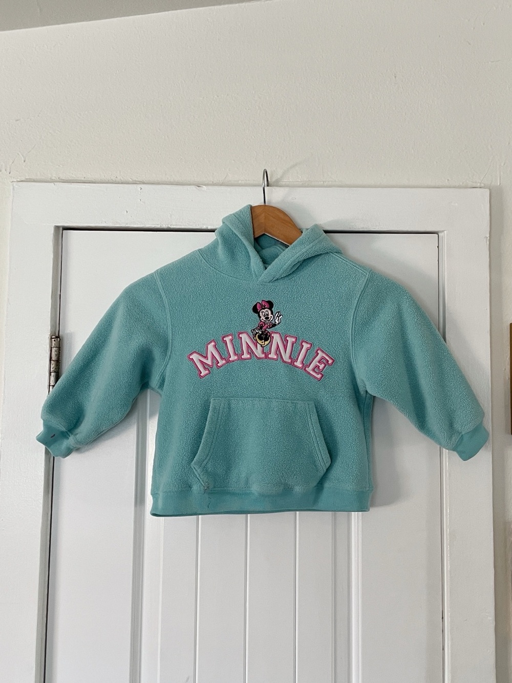 Y2K Disney Minnie Mouse blue hoodie Kids Size XXS Disneyland Casual Comfy